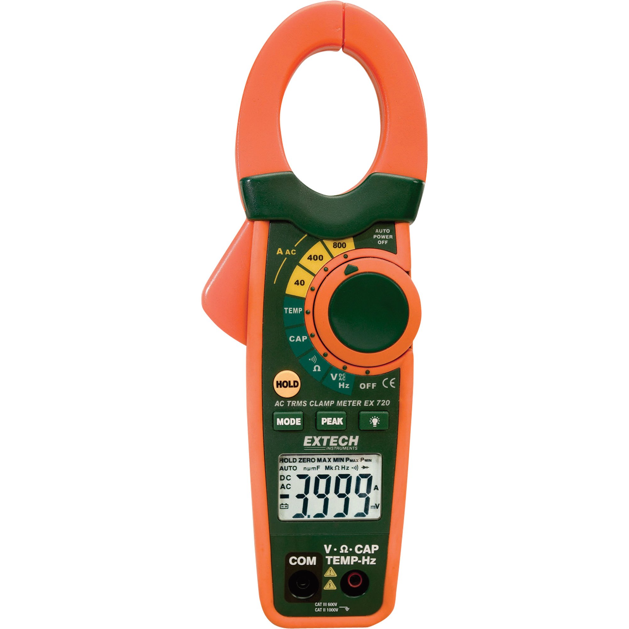 Extech Instruments 800 Amp Clamp Meter — True RMS, Model# EX720